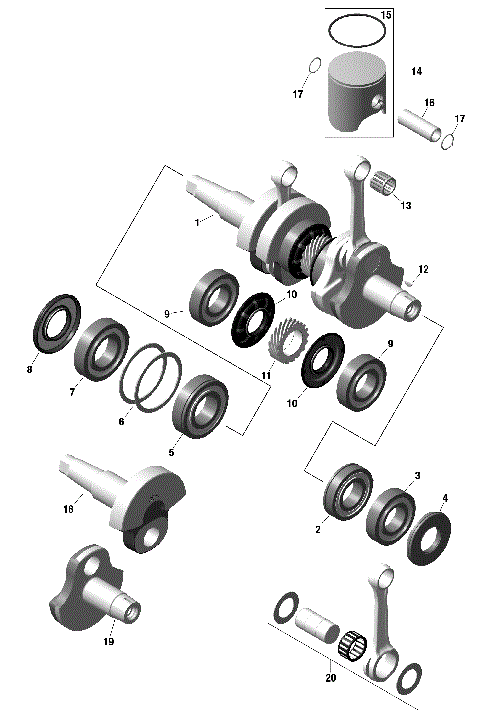 01- ROTAX - Crankshaft and Pistons