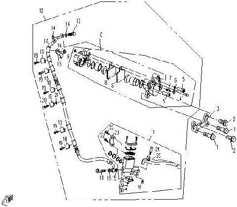 HYDRAULIC BRAKE  (REAR)
