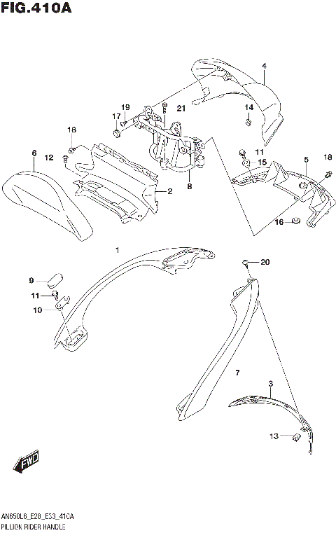 PILLION RIDER HANDLE (AN650L6 E33)