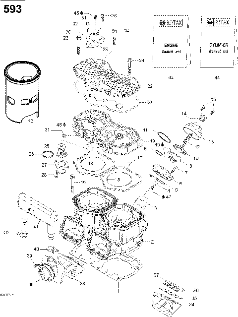 01- Cylinder and Cylinder Head 600 SUV