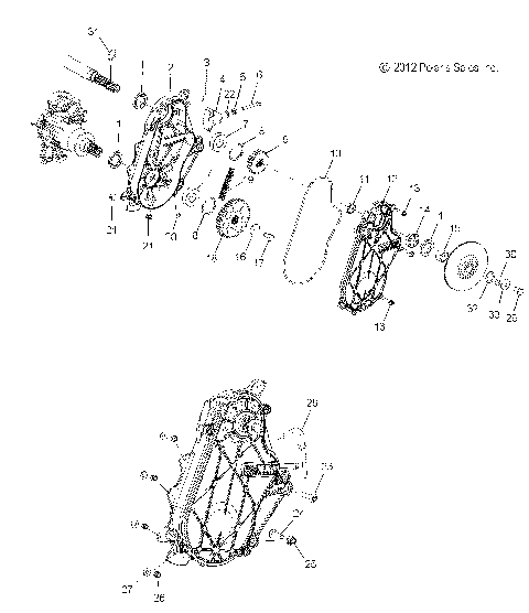 DRIVE TRAIN, CHAINCASE - S15CP8 ALL OPTIONS (49SNOWCHAINCASE13INDY)