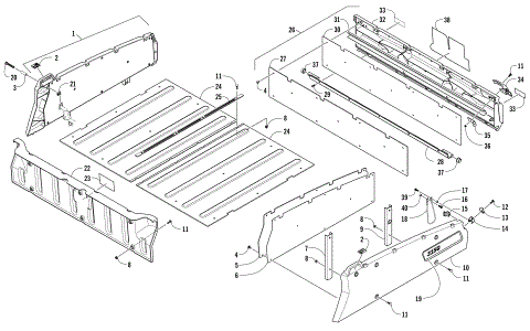 CARGO BOX AND TAILGATE ASSEMBLY