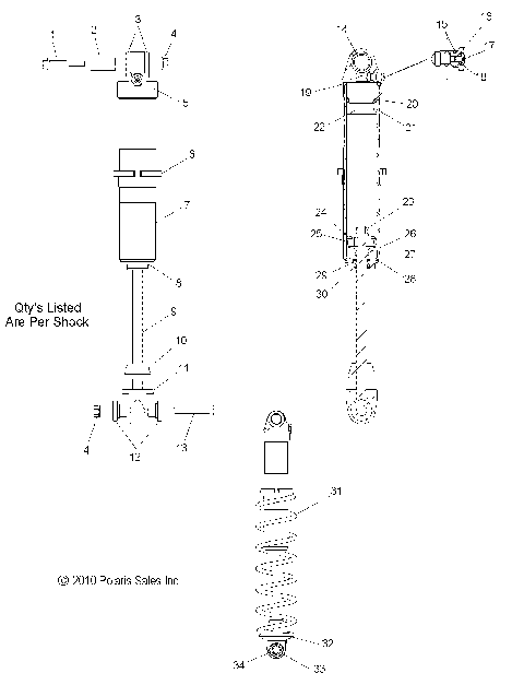 SUSPENSION, SHOCK, IFS (LE 155) - S15CC6 ALL OPTIONS (49SNOWSHOCKIFS7043835)