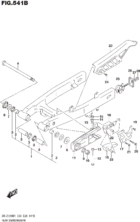 REAR SWINGINGARM (DR-Z125)