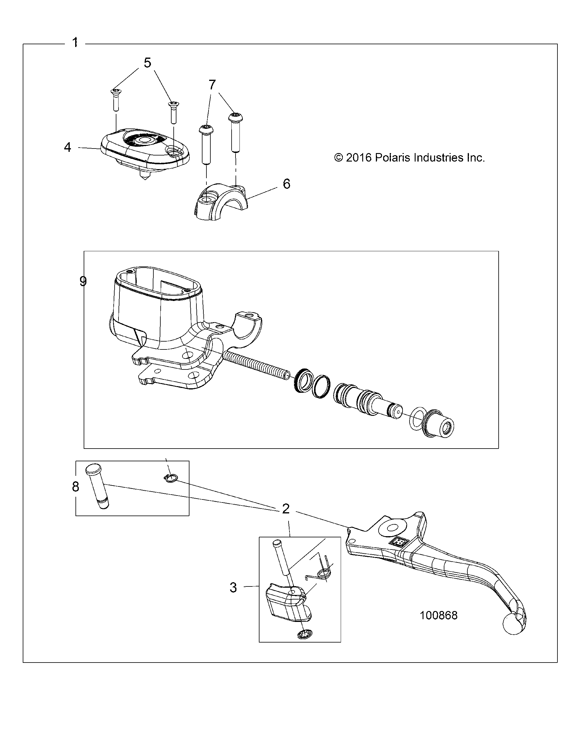 2026 Polaris SPORTSMAN 450 50S (A26SEA50B1/B4) BRAKES, FRONT BRAKE
