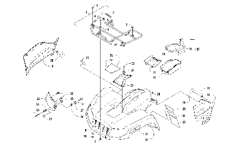 FRONT RACK, BODY PANEL, AND HEADLIGHT ASSEMBLIES [303036]