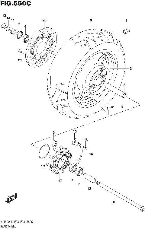 REAR WHEEL (VL1500BL8 E33)