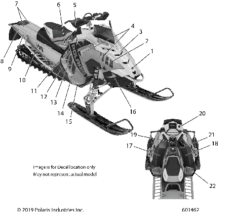 BODY, DECAL, SNOW CHECK, BLACK SIDE PANEL W/BLUE ACCENT - S20ELS8RS/8RE (601462)