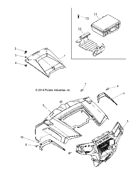 BODY, HOOD and FRONT BODY WORK - Z16VHA57A2/EAK/AS (49RGRHOOD15RZR570)