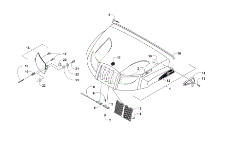 HOOD AND HEADLIGHT ASSEMBLY