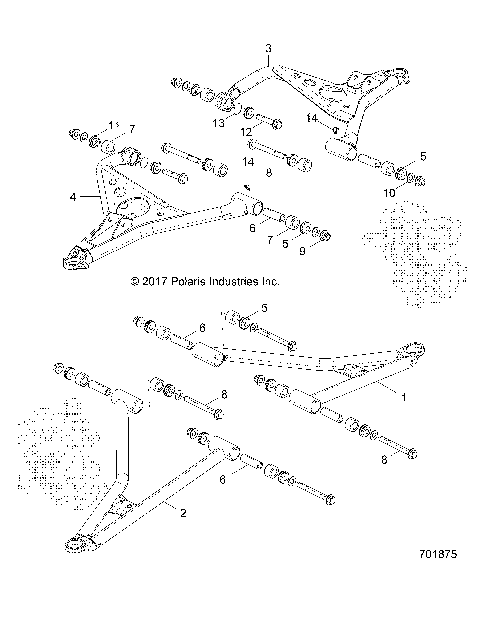 SUSPENSION, FRONT CONTROL ARMS - Z19VBE99AM/BM/LM (701875)