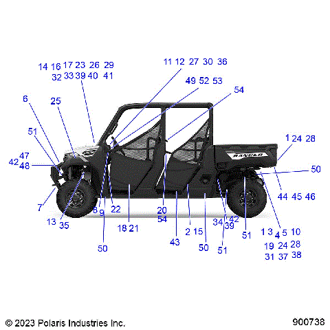 BODY, DECALS, COMPONENTS, 3PC - R25T6E99RM/SM (900738)