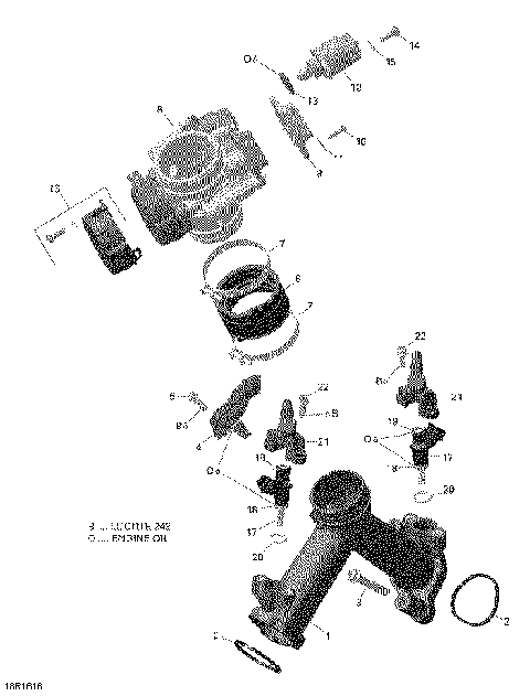 02- Air Intake Manifold and Throttle Body - 650 EFI