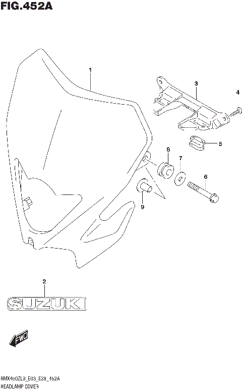HEADLAMP COVER (RMX450ZL9 E03)