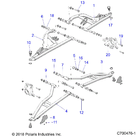 SUSPENSION, FRONT CONTROL ARMS - Z19VEE92AM/BM (C700476-1)