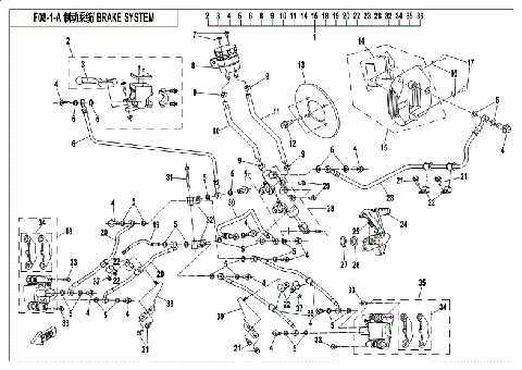 BRAKE SYSTEM  (DUAL HOSE FRONT CALIPER)