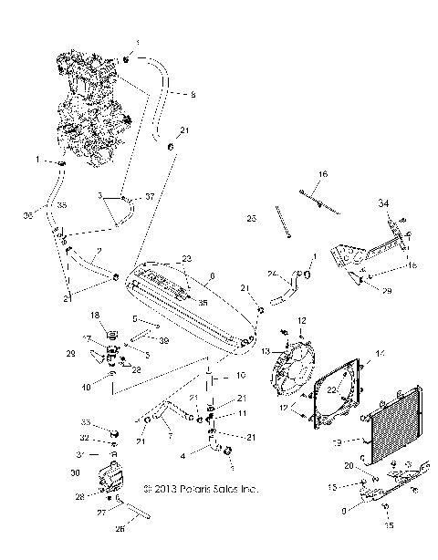 ENGINE, COOLING SYSTEM - Z15VHA57AJ/E57AS/AK (49RGRCOOL14RZR570)