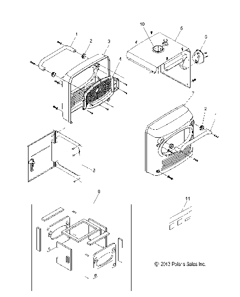 BODY, OUTER PANELS - P14GDGCAA (49PWRBODY14P3A)