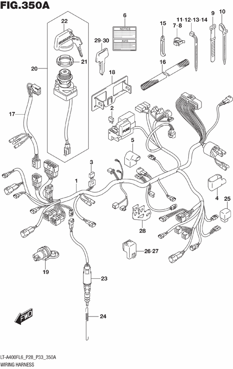 WIRING HARNESS (LT-A400FL6 P28)