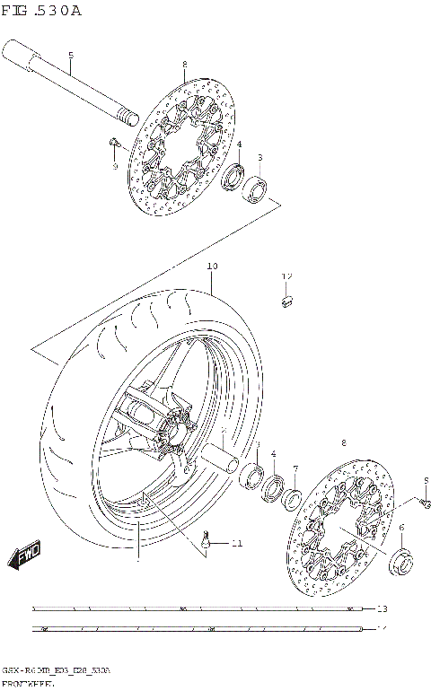 FRONT WHEEL (GSX-R600Z)