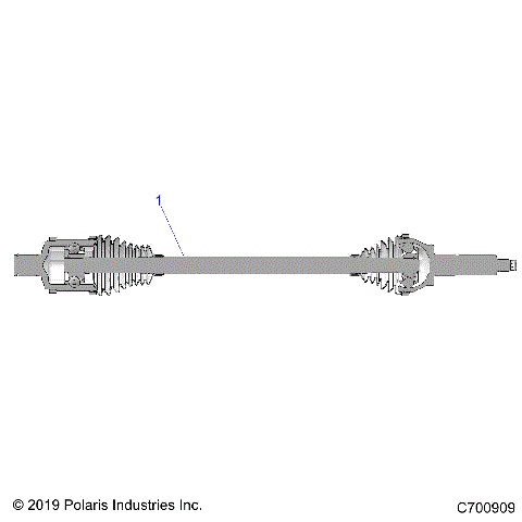 DRIVE TRAIN, REAR HALF SHAFT - R19RRP99CC/FC (C700909)