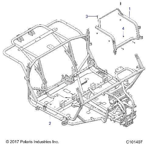 CHASSIS, MAIN FRAME - A18HZA15N4 (C101407)
