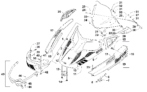 HOOD, WINDSHIELD, AND FRONT BUMPER ASSEMBLY [101656]