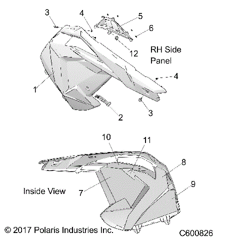 BODY, SIDE PANEL, RH - S21CBU5BSL (C600826)