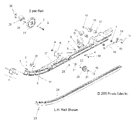 SUSPENSION, RAIL MOUNTING - S10PB6HSA/HSL/HEA (49SNOWSUSPRAIL10600SHIFT)
