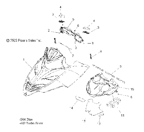 BODY, HOOD ASM. - S10PT7FSL/FSM/FEL (49SNOWHOOD10FSTTRG)