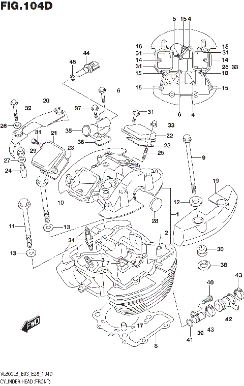 CYLINDER HEAD (FRONT) (VL800TL8 E03)