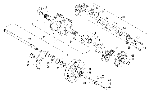 DRIVE TRAIN SHAFTS AND BRAKE ASSEMBLIES [97947]
