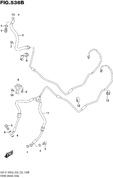 FRONT BRAKE HOSE (GSX-S1000AL6 E28)