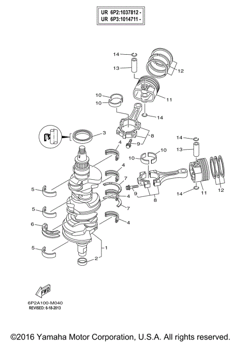 CRANKSHAFT PISTON 1037812-