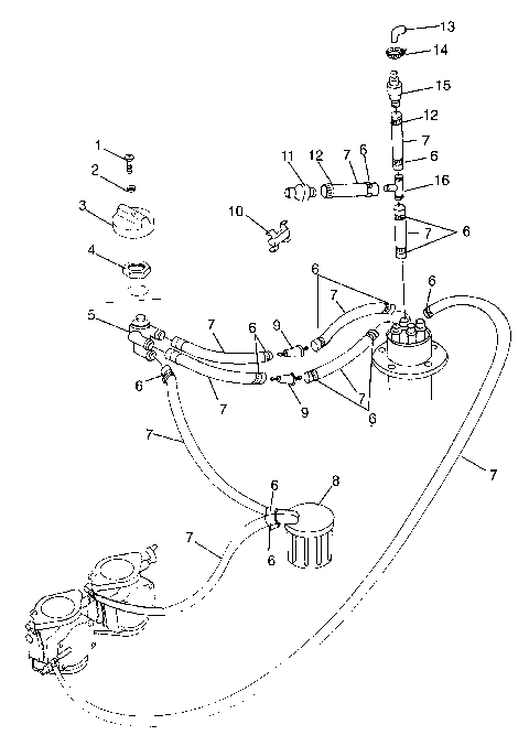 FUEL SYSTEM HURRICANE B974473 and Intl. HURRICANE I974473 (4941044104A011)