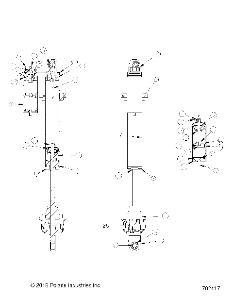 SUSPENSION, FRONT SHOCK INTERNALS - Z19VGE99AK/AW/BK/BW (702417)