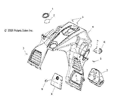 BODY, CONSOLE - S09PB6FS/FE (49SNOWCONSOLE09SHIFT)