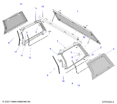 BODY, REAR WINDOW AND REAR CAB MOUNTING - G24GZW99A/99B (C0704534-2)