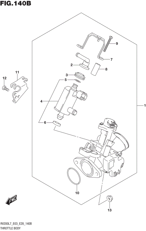 THROTTLE BODY (RV200L7 E28)