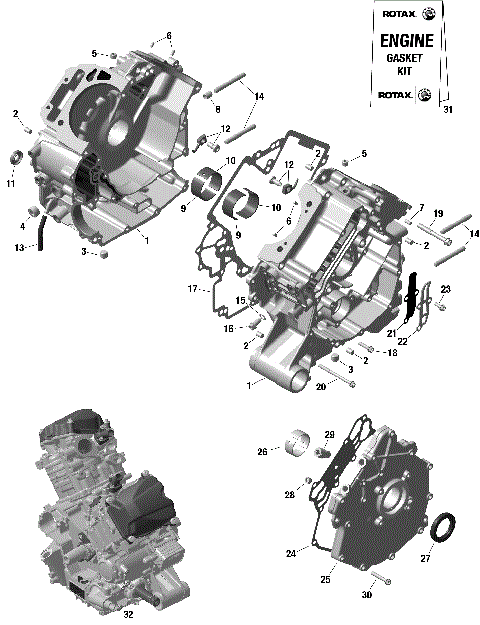 01- ROTAX - Crankcase