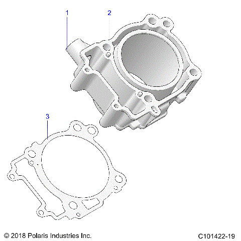 ENGINE, CYLINDER - Z20CHA57K2 (C101422-19)
