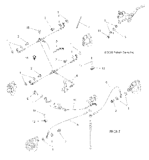 BRAKES, BRAKE LINES - A13GH8EFK (49ATVBRAKELINE11SPX2550I)