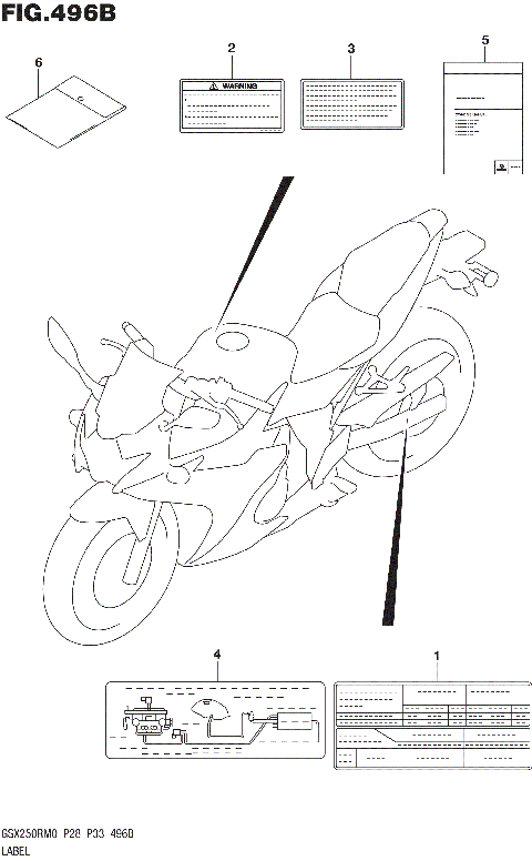 LABEL (GSX250RM0 P33)