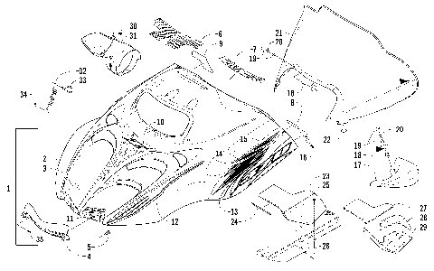 HOOD AND WINDSHIELD ASSEMBLY [86217]