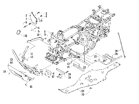 FRAME AND RELATED PARTS [83662]