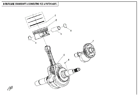 CRANKSHAFT & CONNECTING ROD & PISTON ASSY.