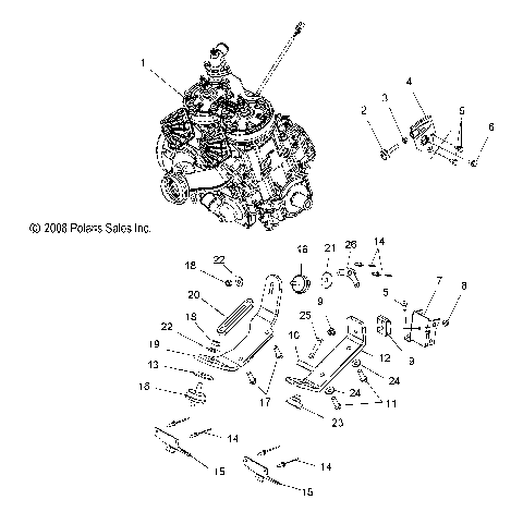 ENGINE, MOUNTING - S09PB6FS/FE (49SNOWENGINEMOUNT09SHIFT)