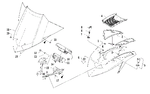 WINDSHIELD AND INSTRUMENTS ASSEMBLIES [101866]