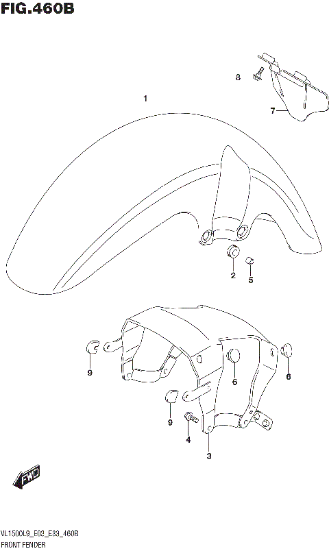 FRONT FENDER (VL1500BL9 E33)