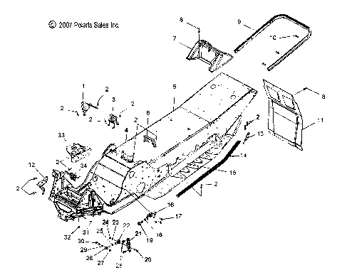 CHASSIS, ASM. - S12MX6JSA/JEA (49SNOWCHASSIS08600IQ)